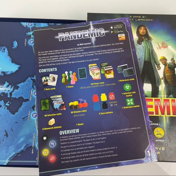 Pandemic Board Game by Matt Leacock, Z-Man Games, pre-owned, Complete - Picture 10 of 10